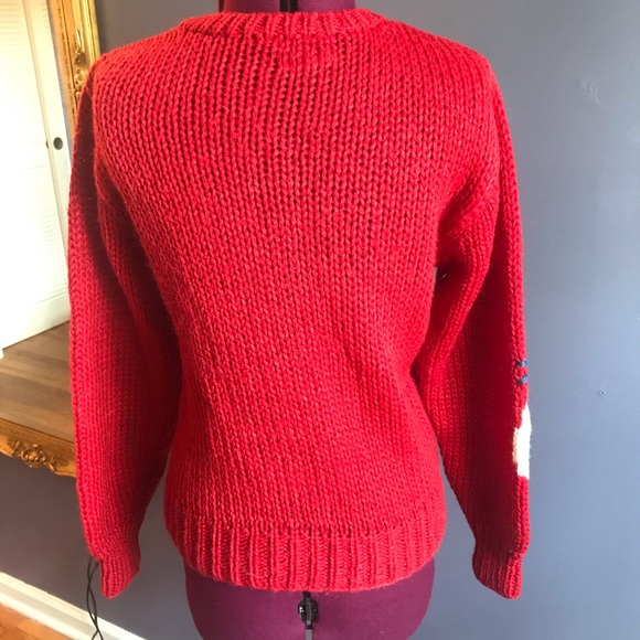 Vintage Hand Knit Christmas Sweater - Picture 2 of 3